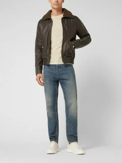 Baldessarini Lederjacke Mit Umlegekragen Modell 'Steven' - Dunkelbraun