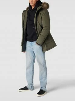 Superdry Parka Mit Kapuze Mit Webpelz-Besatz - Olivgrün