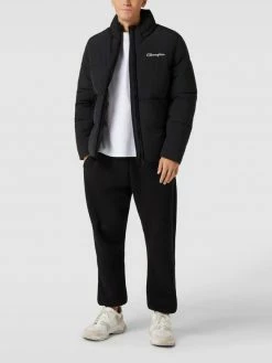 CHAMPION Steppjacke Mit Label-Print - Schwarz