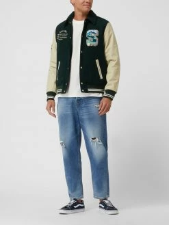 Scotch & Soda College-Jacke Mit Badges - Dunkelgrün