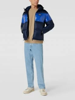 EA7 Emporio Armani Steppjacke Mit Kontrasteinsatz - Marineblau