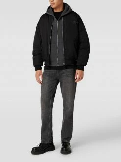 REVIEW Bomberjacke Mit Label-Print - Schwarz