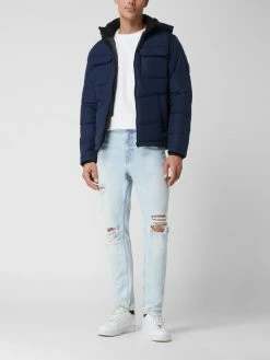 Jack & Jones Steppjacke Mit Abnehmbarer Kapuze Modell 'Brady' - Dunkelblau