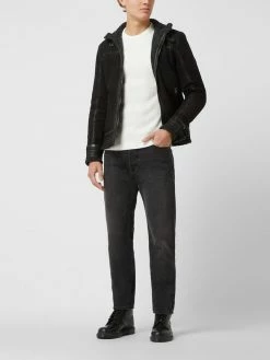 BULL & BERRY Lederjacke Aus Lammnappa Modell 'Air' - Schwarz